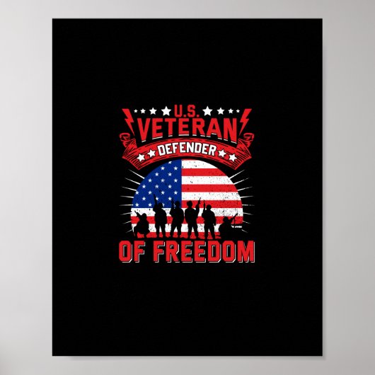 Amerikaanse veteraan van de vrijheid poster (Voorkant)
