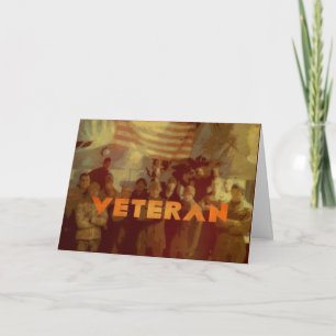 Amerikaanse Veteraan - Veteranendag Militaire Kaar Bedankkaart