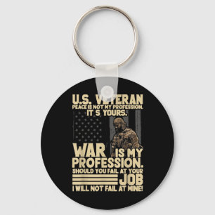 Amerikaanse veteraan vrede is niet mijn beroep, he sleutelhanger