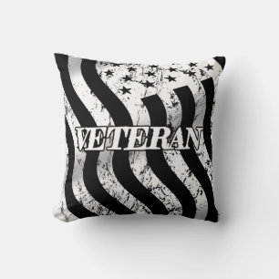 Amerikaanse veteraan - witte vintage 001 Sierkusse Kussen