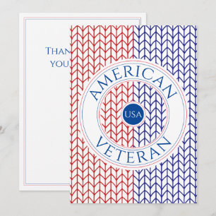 AMERIKAANSE VETERAN 5x7 "Dank je" Vouwkaart Kaart