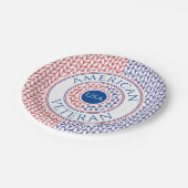 AMERIKAANSE VETERAN 7-inch Borden Papieren Bordje (Gekanteld)