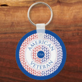 AMERIKAANSE VETERAN Aluminium Cirkel Sleutelhanger (Achterkant)