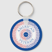AMERIKAANSE VETERAN Aluminium Cirkel Sleutelhanger (Achterkant)