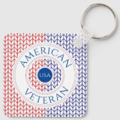 AMERIKAANSE VETERAN Aluminium Sleutelhanger Vierka (Achterkant)