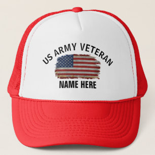 AMERIKAANSE VETERAN AMERIKAANSE VLAG GEPERSONALISE TRUCKER PET