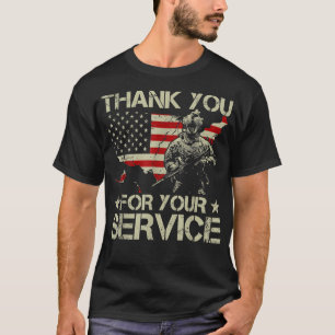 Amerikaanse Veteran Dag bedankt voor je Servi T-shirt