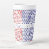 "AMERIKAANSE VETERAN" Hoge Latte Mok (Voorkant)