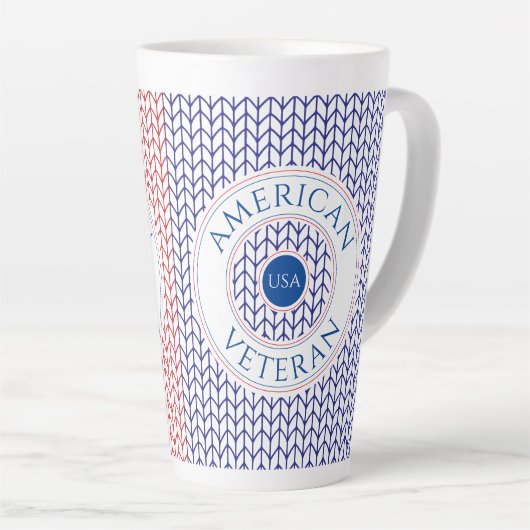 AMERIKAANSE VETERAN Hoge Latte Mok (Rechterhoek)