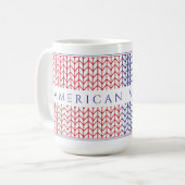 "AMERIKAANSE VETERAN" Hoge Witte Mok (Voorkant links)