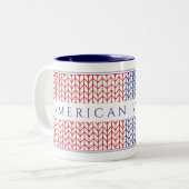 "AMERIKAANSE VETERAN" Navy Twee-Tons Mok (Voorkant links)