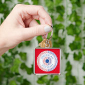 AMERIKAANSE VETERAN Premium vierkante sleutelhange Sleutelhanger (Hand)