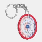 AMERIKAANSE VETERAN Ronde Acryl Sleutelhanger / Ro (Voorkant Links)