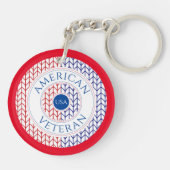 AMERIKAANSE VETERAN Ronde Acryl Sleutelhanger / Ro (Achterkant)