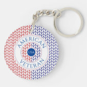 AMERIKAANSE VETERAN Ronde AcrylSleutelhanger Sleutelhanger (Achterkant)