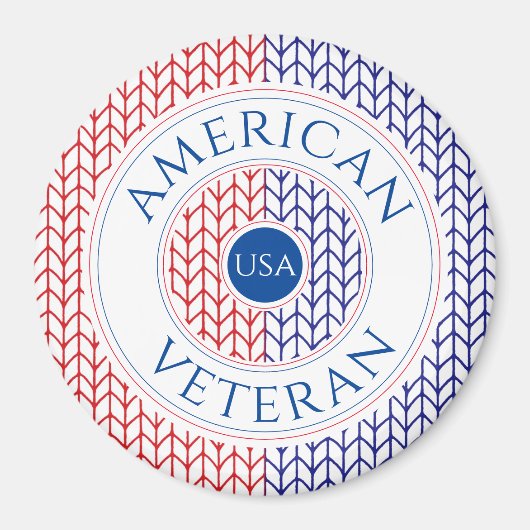 AMERIKAANSE VETERAN Ronde Magneet (Voorkant)