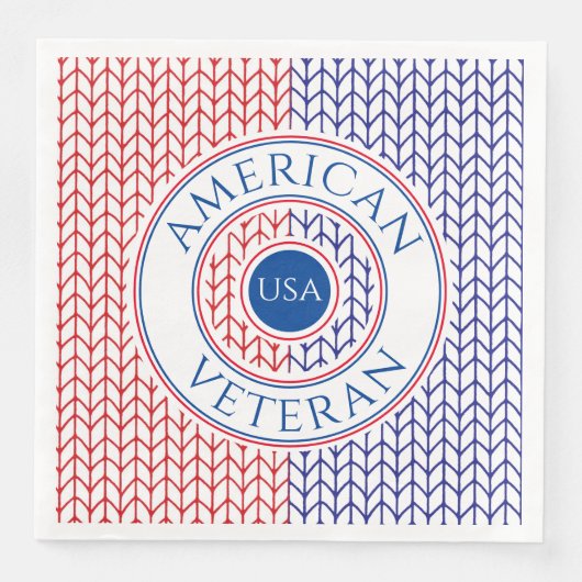 AMERIKAANSE VETERAN Standaard Eetpapier Servetten (Voorkant)