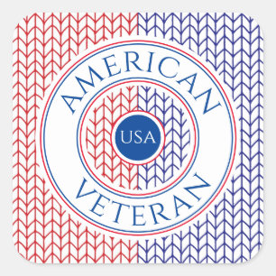 AMERIKAANSE VETERAN Stickers op grote pleinen