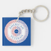AMERIKAANSE VETERAN Vierkante Acryl Sleutelhanger  (Achterkant)