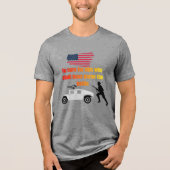 Amerikaanse veteranen grijs Tri-Blend shirt (Voorkant)