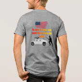 Amerikaanse veteranen grijs Tri-Blend shirt (Achterkant)