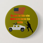 Amerikaanse veteranen olijf ronde button 7,6 cm (Voorkant)
