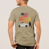 Amerikaanse veteranen olijf Tri-Blend shirt (Achterkant)