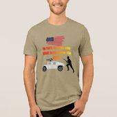 Amerikaanse veteranen olijf Tri-Blend shirt (Voorkant)