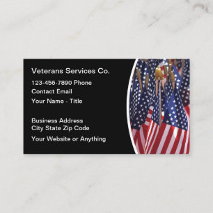 Amerikaanse Veteranen Patriottisch Thema Visitekaartje