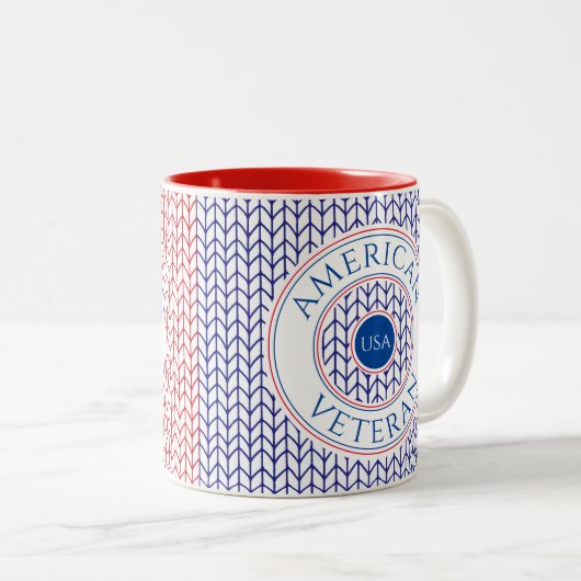 AMERIKAANSE VETERANEN Red Two-Tone Mok (Voorkant rechts)