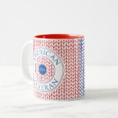 AMERIKAANSE VETERANEN Red Two-Tone Mok (Voorkant links)