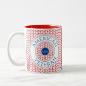 AMERIKAANSE VETERANEN Red Two-Tone Mok (Links)
