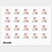 Amerikaanse veteranen ronde sticker (Vel)