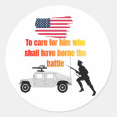 Amerikaanse veteranen ronde sticker (Voorkant)
