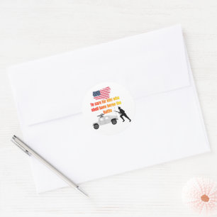 Amerikaanse veteranen ronde sticker