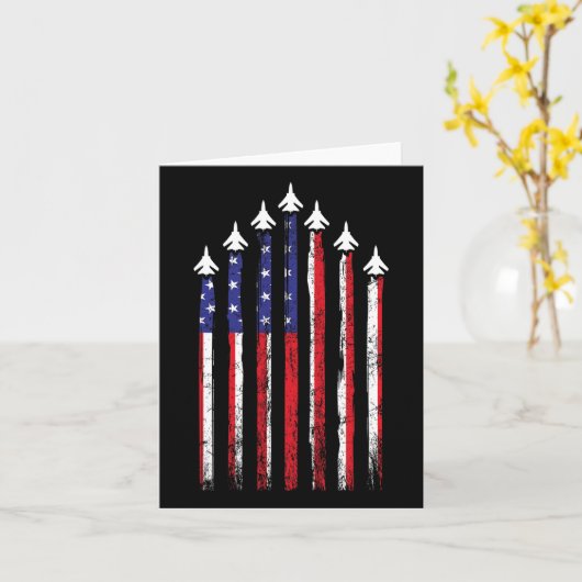 Amerikaanse veteranen van de luchtmacht op 4 juli  kaart (Gele Bloem)