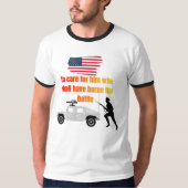 Amerikaanse veteranen wit t-shirt (Voorkant)