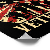 Amerikaanse veteranendag bedankt veteranen poster (Hoek)