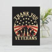 Amerikaanse veteranendag bedankt veteranen save the date (Staand voorkant)