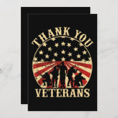 Amerikaanse veteranendag bedankt veteranen save the date (Voorkant / Achterkant)