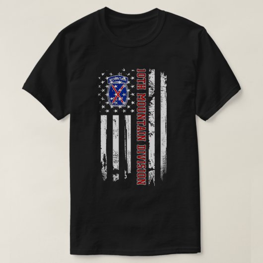 Amerikaanse Veteranendag F, 10e bergdivisie T-shirt (Design voorkant)