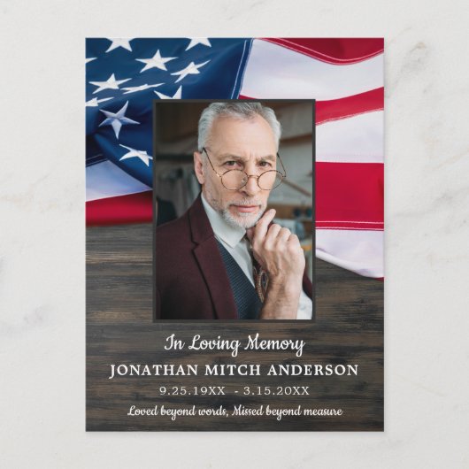 Amerikaanse veteranengevierde veteranengeviering v uitnodiging briefkaart (Voorkant)