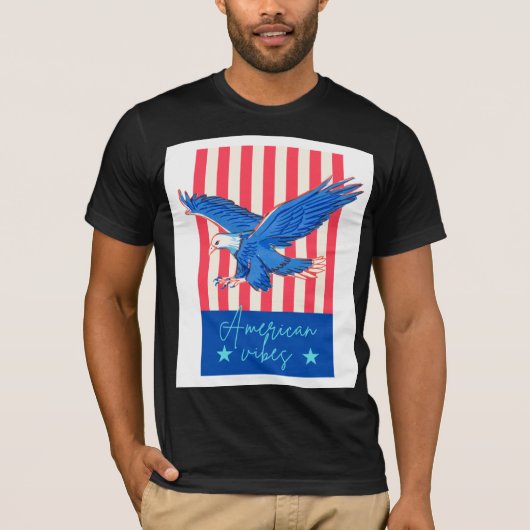 Amerikaanse vibe Mannen basic T-shirt (Voorkant)