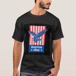 Amerikaanse vibes: de geest van vrijheid t-shirt