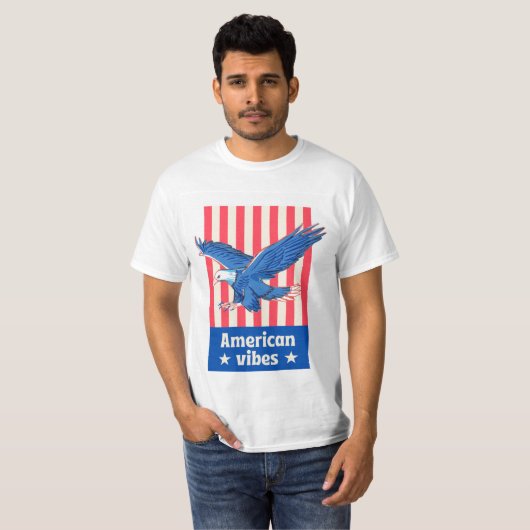 Amerikaanse vibes t-shirt (Voorkant volledig)
