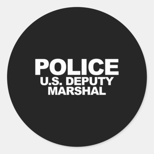Amerikaanse vice-marshal front back print wetshand ronde sticker (Voorkant)