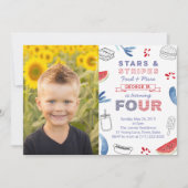 Amerikaanse vierde verjaardag van de geboorte van  kaart (Voorkant)