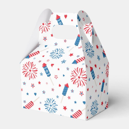 Amerikaanse viering, Patriotic Gable Box American Bedankdoosjes (Achterkant)
