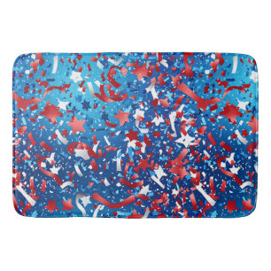 Amerikaanse viering rood wit blauw badmat