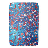 Amerikaanse viering rood wit blauw badmat (Voorkant Verticaal)